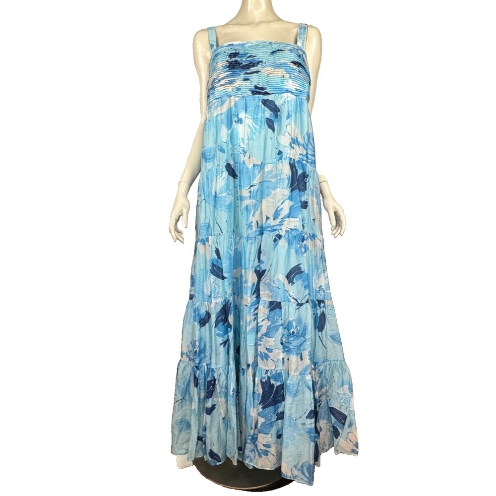 Abercrombie & Fitch Tiered Ruched Babydoll Maxi Dress Women XL NWT $200 Lined